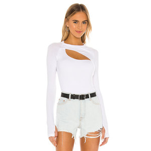 2020 Summer Fashion Yoga <strong>Bodysuit</strong> <strong>Lingerie</strong> Jumpsuit Custom Logo <strong>White</strong> Long Sleeve <strong>Bodysuits</strong> for Women Sexy - Product Image 4