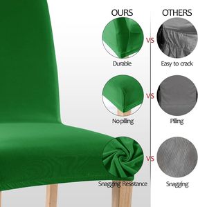 <b>Stretch</b> Spandex 190gsm Dining Chair Covers for Outdoor Dining Room Office & Kitchen Use <b>Machine</b> Washable Anti-dirty - Product Image 3