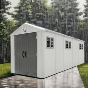 Grande 5 x3ft edificio esterno cabina bici capannone in plastica attrezzi da giardino casa di stoccaggio con finestra - Product Image 6