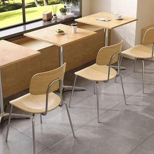 Juego de Mesa y Sillas de Madera Estilo Nórdico para Restaurante, Estructura Cuadrada Resistente para Áreas de Comedor - Product Image 2