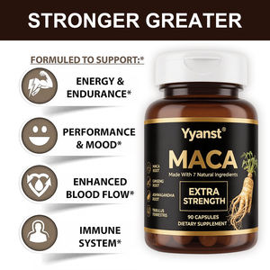 Marque privée Supplément pour homme fort Ultimate Plus Capsules de racine de maca noire Ashwagandha Ginseng Aguaje pour homme - Product Image 3