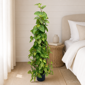 Pianta Artificiale Moderna di Ficus Lyrata (Foglie di Castagno d'Acqua) da 120 cm, Fogliame Verde Finto Ecologico e Durevole, Pianta in Vaso per Soggiorno, Ufficio, Scaffale - Product Image 1