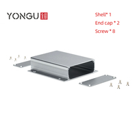 Yonggu J19 80*23.8MM boîtier d'instrument intégré en métal boîtier de projet électronique boîtier d'amplificateur boîtier de PCB en aluminium extrudé