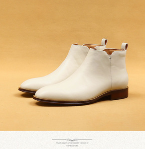 รองเท้าทรงทางการ Goodyear Trendy สำหรับผู้ชาย หนังจระเข้แท้ สีขาว รองเท้าแต่งงาน หนังจระเข้สุดหรู รองเท้าเดรสผู้ชาย - Product Image 1