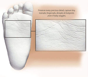 Plâtre de <span class=keywords><strong>pied</strong></span> de bébé 3D DIY, souvenir créatif, couleur or et argent, préserver chaque détail précieux - Product Image 2