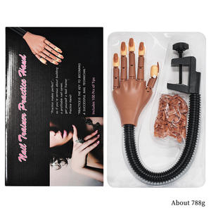 Modèle de main artificielle flexible en plastique pour la pratique de l'art des ongles, pièce d'entraînement pour les ongles, joint de doigt mécanique, support de main - Product Image 6