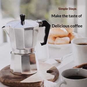 Cafetière à moka en aluminium <span class=keywords><strong>italienne</strong></span>, appareil à café européen, octogonale, vente en gros, explosions transfrontalières - Product Image 2