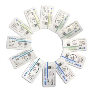 Benang Bedah Non-absorbable <span class=keywords><strong>Nylon</strong></span> Biru dengan Jarum Baja Tahan Karat 420 - Product Image 3