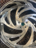Jantes en alliage forgé sur mesure RCSR Billet Deep Dish, finition argentée, 2 pièces, 5 branches, pour Ford Mustang Dodge, 20, 24, 26 pouces