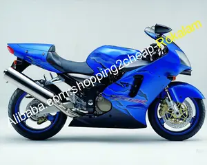 For Kawasaki Ninja ZX12R 2000 2001 ZX 12R 00 01 ZX-12R Motorbike Blue Black Bodywork Fairing Kit