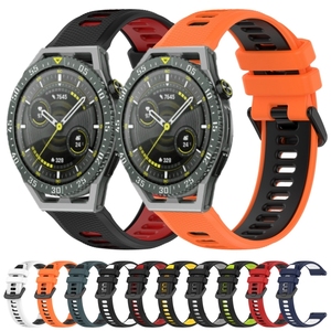 Correa de Reloj de Silicona Deportiva de Dos Colores de 22 mm para Huawei Watch <span class=keywords><strong>GT3</strong></span> <span class=keywords><strong>SE</strong></span>, Económica de Fábrica - Product Image 1