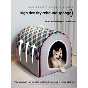 모던 스타일 프린트 대형 XL 애완 동물 개 하우스 편안한 사계절 탈취제 고양이 개를위한 이동식 빨 침대 수면 공간 - Product Image 4
