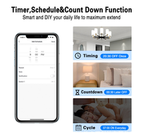 Interrupteur mural intelligent WiFi LangYeao 10A Tuya en verre trempé, type 146, 2/3/4/5/6/8 gangs, compatible Smart Life App Alexa Google 240V avec neutre
