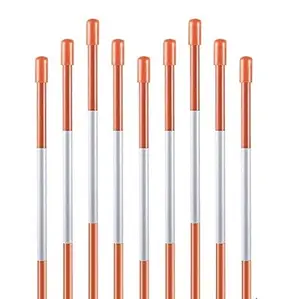 RTS 48 Zoll Einfahrt Markierung reflektoren 5/16 Zoll Durchmesser Orange Fiberglas Schnee pfähle