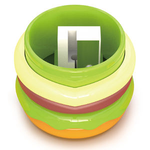 Taille-crayon en caoutchouc TPR Yalong Funy, 4 couleurs mélangées, gommes à effacer en forme de hamburger, fournitures scolaires pour la rentrée scolaire - Product Image 3