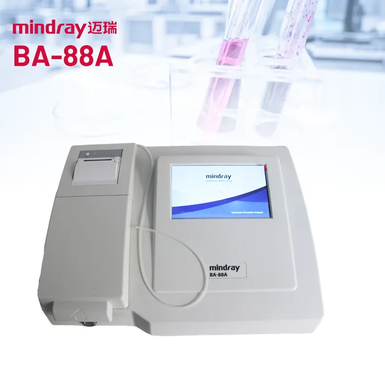 Analisador de química barato mindreno BA-88A, instrumento de análise clínica com tela sensível ao toque