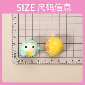 2025 nuevo Moe Pet Park pintado a mano huevo niño marea jugar dibujos animados muñeca resina escritorio mano coche decorativo llavero colgante - Product Image 2