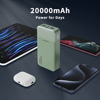 JUOVI Powerbank portable haute capacité 35W 20000mah avec écran numérique, charge rapide, type C