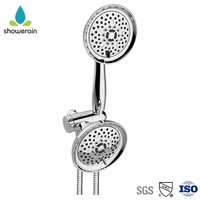 Pommeau de douche plat Rainshower 130mm Nouveau design Accessoire de salle de bain Faceplate Sortie d'eau unique Bras de douche plaqué pour appartement