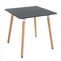 Vente flash - Table basse moderne JNTBL-1 de J N Crafts, plateau en MDF noir, structure en acier, meubles de salon, métal et bois