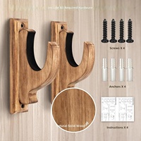 Support mural en bois à 1 niveau pour fusils, présentoir transfrontalier pour fusils, étagère de rangement pour épées et arcs, style chinois simple et élégant