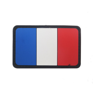 Patchs de drapeaux nationaux en PVC et caoutchouc pour l'Europe avec fermeture auto-agrippante : Royaume-Uni, Allemagne, <span class=keywords><strong>France</strong></span>, États-Unis, Italie, Canada, Russie, Espagne - Product Image 1