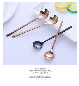 Cuchara de Estilo Coreano, Cuchara de Acero Inoxidable y Titanio - Product Image 4