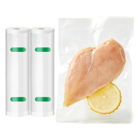 Rouleaux de plastique sous vide de qualité alimentaire personnalisés, gaufrés, pour emballage sous vide de salades et aliments pour bébés, compatibles micro-ondes