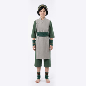 Costume de cosplay Northern Topfu Avatar The Last Airbender pour enfants et filles, tenue verte pour Halloween - Product Image 1