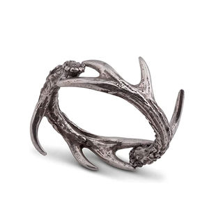 Rond de serviette antique en métal coulé, rond de serviette en laiton, rond de serviette plaqué argent - Product Image 1