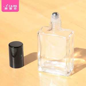 Cổ 30ml thép con lăn cho bóng nước hoa tinh dầu <span class=keywords><strong>Frosted</strong></span> Matte kính màu đen cuộn chai nhôm nắp màn hình - Product Image 4