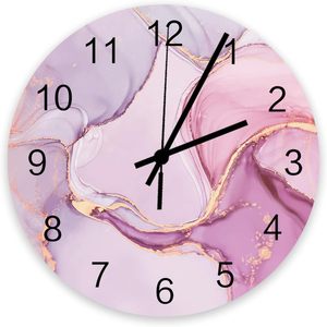 Orologio da Parete Silenzioso <span class=keywords><strong>in</strong></span> Marmo con Motivo <span class=keywords><strong>in</strong></span> <span class=keywords><strong>Pietra</strong></span> per Decorazione Soggiorno, Creativo Retrò Nostalgico con Stampa UV <span class=keywords><strong>e</strong></span> Logo Personalizzato Moderno - Product Image 1
