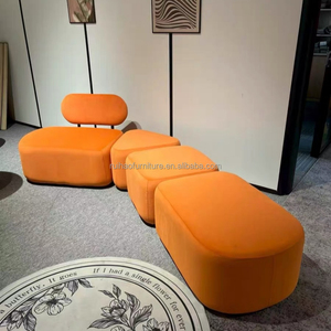 Taburetes Modernos Modulares de Terciopelo Suave - Duraderos y Ecológicos para Salas de Espera Públicas, Oficinas, Hoteles, Bancos, Aeropuertos, Parques, Centros Comerciales y Salones - Product Image 3