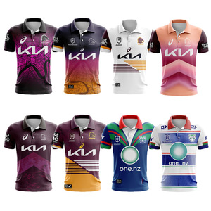 Uniformes de Fútbol NRL, Camisetas Polo para Hombre 2024, Broncos Braves, Local y Visitante, Cuello Deportivo, Manga Corta, Calidad de Exportación - Product Image 1