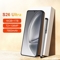 Smartphone Android 15 5G S26 ULTRA 108MP HD Grande Capacité de Stockage, Prise en Charge Multilingue (Tous Pays du Monde), Téléphone Mobile Global