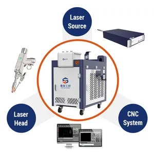 Removedor de ferrugem a laser multifuncional 3 em 1 para metal, máquina portátil de corte e soldagem para limpeza a laser de fibra