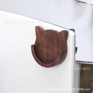 Black Walnut <b>Solid</b> <b>Wood</b> <b>Desk</b> Organizer Cat Shape Storage Tray For Home Office Use - Product Image 2