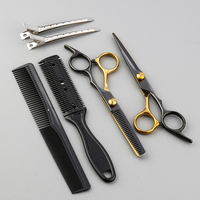 Ensemble de 11 ciseaux à cheveux professionnels en acier inoxydable pour usage domestique, kit de coiffure pour barbier avec ciseaux à effiler et à couper