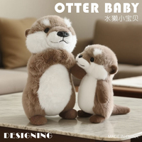 Peluche Otter à câliner, en coton moelleux, confortable, magnétique, mignonne, poupée bébé bien-élevée, jouet amusant pour enfants, cadeau unisexe