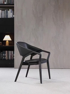 Wholesale Modern Design Restaurant Armchair Linen <strong>Leather</strong> <strong>Mat</strong> Wood Frame Hotel Apartment Commercial Use Single Chair - Product Image 2
