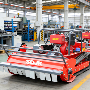Tondeuse robot compacte certifiée CE, intelligente, télécommandée, sur chenilles, avec bac de ramassage, 1200W, machine de coupe de jardin JK-500, robuste et polyvalente - Product Image 5
