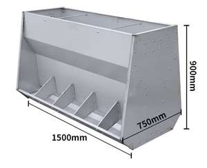 Nouveau système d'alimentation pour porcs en acier inoxydable 201/304 double face, alimentation robuste pour porcs, cage de mise bas, mangeoire automatique pour truies, alimentation pour porcelets - Product Image 5