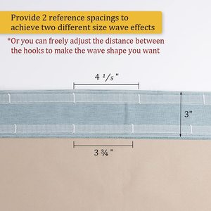 Ruban de <span class=keywords><strong>rideau</strong></span> à plis transparents et crochets en plastique <span class=keywords><strong>pour</strong></span> suspendre les rideaux - Product Image 3