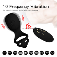 SacKnove 10 modos de goma de silicona masaje inalámbrico con control remoto punto G fuerte vibrador juguetes sexuales hombres anillo para pene