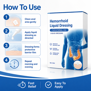 <span class=keywords><strong>Pansement</strong></span> <span class=keywords><strong>liquide</strong></span> médical pour hémorroïdes internes et mixtes, soulagement de la douleur anale, de la congestion et de la constipation - Product Image 5