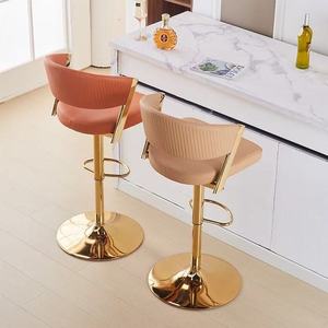 Luxury bar <b>stool</b>, minimalist modern height-adjustable metal seat, exquisitely painted high bar - Product Image 2