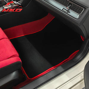 Alfombrillas para Honda Civic 22-26 / Para Acura Integra 23-26, Alfombras Antideslizantes de Velour Negras con Borde Rojo - Product Image 4