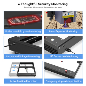 Mới nhất máy khắc laser 10 Wát công suất quang Diode Laser module với không khí làm mát bằng cho da Acrylic - Product Image 6
