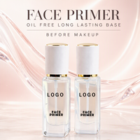 Base de maquillage liquide HKH Clear Bottle Face Primer avec capuchon blanc texturé et col doré pour tous types de peau