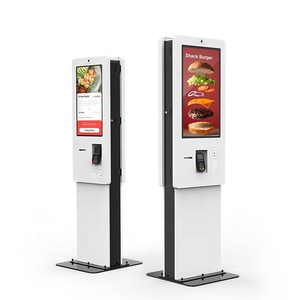 Thức ăn nhanh đặt hàng máy 27 inch Màn hình Kép màn hình cảm ứng tự thanh toán <span class=keywords><strong>kiosk</strong></span> - Product Image 2